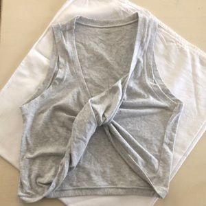 SKIMS Heather Gray Twist Tank